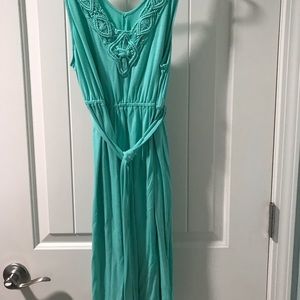 Mint green Maternity tie waist dress